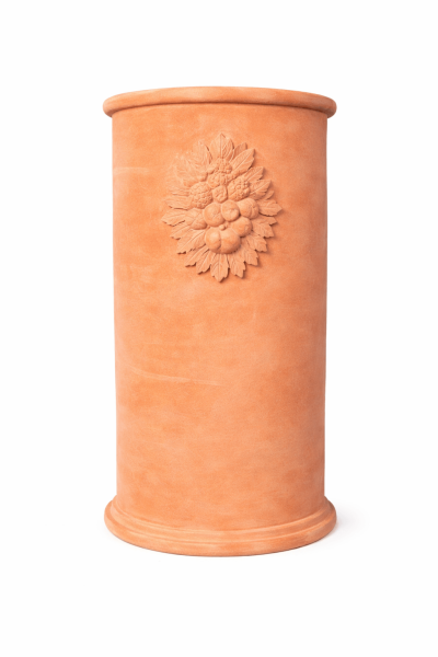 Cilindro Alto Festonato – hoher Terracotta-Pflanzkübel aus Impruneta